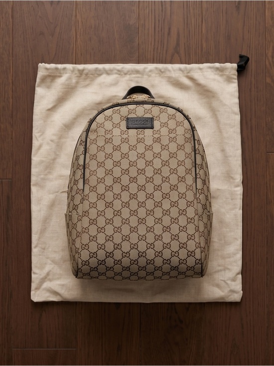 Gucci Other - Gucci Monogram Travel Backpack Dark Brown